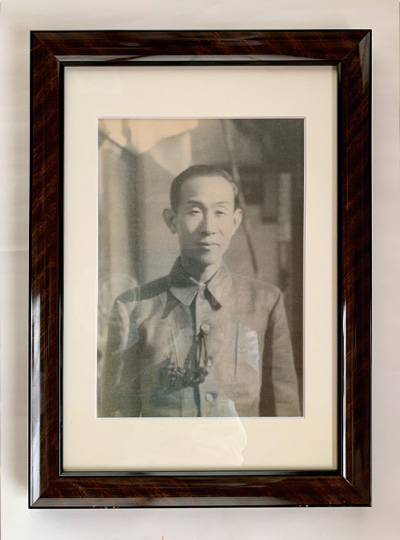 濱住さんの亡き父の遺影